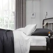 Bedding King 1000TC Cotton Rich Stripe Sheet Set - White