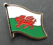 WALES WELSH SINGLE FLAG LAPEL PIN BADGE 7/8 inch