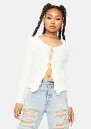 Turning Minds Open Front Crop Top