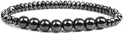 2pcs Weight Loss Magnetic Therapy Bracelet For Men Women Black Hematite Stone Beads Bracelet Jewelry Gift (Metal Color : 1)