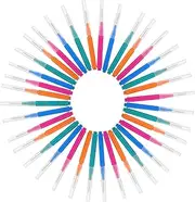 Outanaya 40pcs Interdental Brush Set for Flossing Oral Care Stainless Steel Wire Push Pull Toothbrush Travel Size
