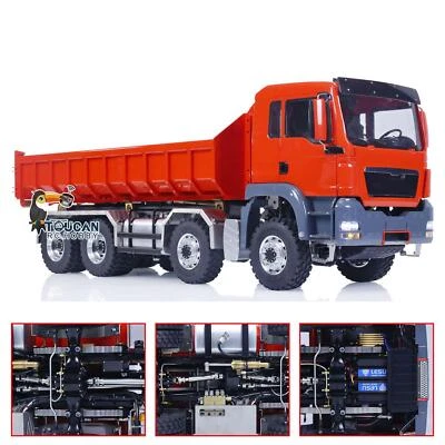 1/14 LESU 8*8 RC Hydraulic Dumper Painted Roll On/Off Tipper TGS Sound Light