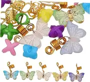 [AUTSUPPL] Dreadlock Butterfly Pendant Fashionable Clip Bead Accessory for Women's Hair