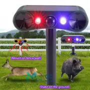 Solar Motion Sensor Alarm, Strobe Light Outdoor Garden Cat Dog Animal Repeller