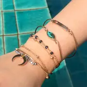 Bohemian 6-Piece Charm Bead Bracelet Set
