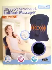 New with Box - Ultra Soft Microbeads Full Back Massager (color: Black )