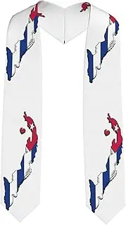 [EdWal] Cuban Flag Map print Graduation Stole and Sash Class for Unisex Adult Honor Stole Honor Stole of 2025