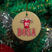 Nick Bosa Ceramic Christmas Ornament - San Francisco Football Fans Xmas Keepsake