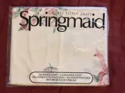 Vintage Springmaid Double Fitted Sheet No Iron Marvelaire Percale NEW NOS