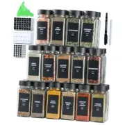 4oz Black Glass Empty Spice Jars with Label- Pcs Spice Containers 24 Black 1