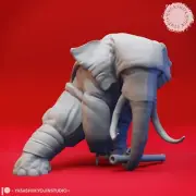 Elefantenvolk Rogue Miniature Rogue for Ttrpgs Like D & D 5e Pathfinder Dsa