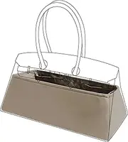 DGAZ Purse Organizer Silky Smooth For Shoulder Kelly/Birkin/Hac Bags,Silk,Luxury Handbag Tote in Bag Shapers, Women(Shoulder Birkin,Gris tourterelle)