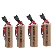 4PC CR8.LHC 17450 3V PLC FDK CR8 LHC Battery with Black Plug Backup Power Source