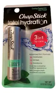 Chapstick Total Hydration Cooling Peppermint, Non Tinted