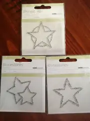 Kaisercraft - Adhesive Rhinestones - Star Designs - 3 colours - 3 designs
