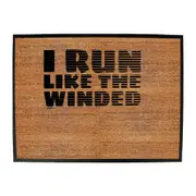 Run Like The Winded - Funny Novelty Doormat Man Cave Floor mat