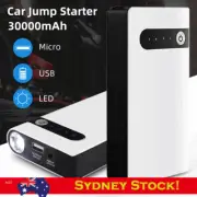 12V 30000mAH Car Jump Starter Booster Power Bank Pack Battery Charger Emergency