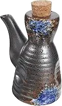 Japanese Design Soy Sauce Pot Ceramic Vinegar Bottle Versatile Condiment Dispenser