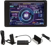 Computer Temp Monitor PC CPU Data Monitor 3.5 Inch IPS Screen Customizable Layout Adjustable Brightness USB Connection for Windows Linux Systems LCD Display