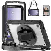For Samsung Galaxy Tab A9 Kickstand Case Hand Strap Tablet Cover Shoulder Strap