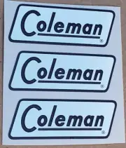THREE (3) NEW COLEMAN REPLACEMENT FOIL STICKERS DECALS LANTERN STOVE REFLECTIVE