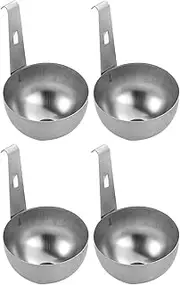 Shengsenfu Egg Boiler, 4 Pcs Egg Steamer Egg Poacher Egg Cooker Boiled Egg Holder Egg Cups for Eggs Poached Egg Cup Egg Maker Machine Boiled Egg Boiling Spoon Egg Maker Poached Egg Maker Egg Ring