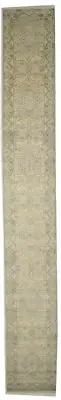 3X20 ft Oversized Handmade Oriental Runner Rug Floral Oushak Style Hallway Decor