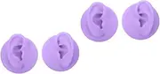 GLEAVI 2sets Silicone Human Ear Model Practice Ear Piercing Training Jewelry Display Lightweight Portable 2pcs*2