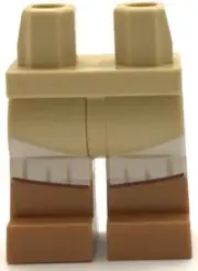 Lego New Tan Minifigure Pants Legs w/ White Dress End with Lines Part