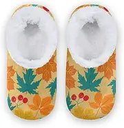 [Caihoyu] Kids Girls Boys Closed Back House Slippers Fuzzy Fleece Anti-Skid Sole Lightweight House Slipper Socks Home Indoor