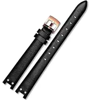 [GUMMMY] Genuine Leather Watch Strap for Anne Klein Watchband Notch AK Girl Simple Elegant Belt Small Dial Retro Watch Band 12mm White
