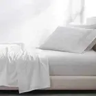 New $120 Kassatex Bamboo Sateen Flat Sheet Pillowcase Set White, California King
