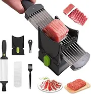 Manual Meat Slicer, Kitchen Knife for Meat Slicing Shredding, Multifunctional Slicer for Fresh Raw Meat, Meat Cutter Adjustable Thickness, Food Slicer for Beef Pork Salmon Mutton