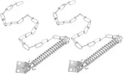 HOMSFOU 2Sets Heavy Duty Stainless Steel Door Chain Lock Windproof Theft Security for Front Doors Screen Doors Commercial Use Reliable Protection Against Break