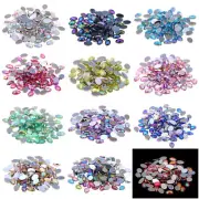 100pcs 10x14mm Oval Mesh Face Flat Back Resin Crystal Rhinestones Beads Applique