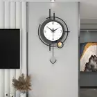 FLEBLE Modern Wall Clocks for Living Room Decor Large Pendulum Wall Clock Batter