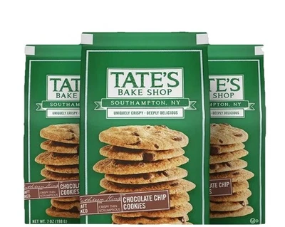 3P Tate's Classic Chocolate Chip Cookies – Crispy Buttery Irresistible Exp 07/25