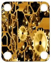 Neckplate fit Graphic Electric Guitar Color PJ Bass Strat Tele Clockwork 1