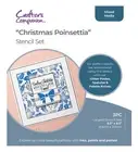 Crafter's Companion Stencil Set-Christmas Poinsettia STENCHPO