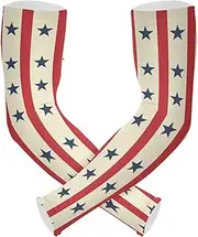 [Yoogain] UV Protection Arm Sleeves Youth Blue Starswhite Stripes 4th Of July Independence Arm Sleeve For Garden Working Anti-Snag cubre brazos, Blue Starswhite Stripes 4th of July Independence, 1 size, Blue