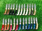 Lot Of 25 Custom Handmade Damascus Steel Pocket Folding Knives Pocket Knife