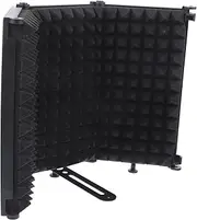 1 Set Microphone Acoustic Cover Sound Proof Recording Microphones & Accessories Microphone Isolation Shield Microphone Accessories Microphone Filter Mic Pops Filter Iron Black TOYANDONA