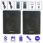 Pair Karaoke Active PA 3500W Peak Power Speakers Bluetooth TWS Stage DJs Speaker
