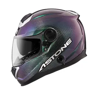 【ASTONE】GT1000F 變色龍 (透明碳纖/藍綠紫) 全罩式安全帽 碳纖維頂級帽款