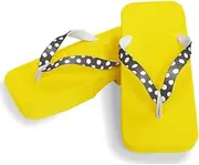 Hajime(一歩) [One Step] [Hajime] Geta Clogs, Soft and Water Resistant, Made of Sponge, 10.6 inches (27 cm), YL/Dot x Black, Dot x Black (Dot x Black/27), dot/black, 27.0 cm