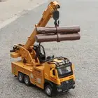 Crane Truck Toy Construction Vehicle Diecast Toy Crane Light Sound Pull Back
