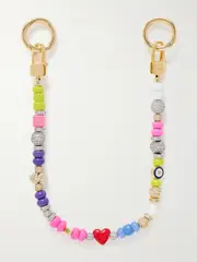 [Martha Calvo] Martha Calvo - Gold- And Silver-tone, Enamel And Crystal Bag Charm - Multi - One size One size Multi