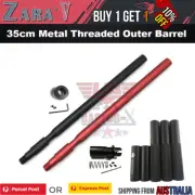 Upgrade 19mm Metal Cap 35cm Metal Threaded Outer Barrel Adaptor Gel Blaster AU
