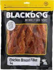 Blackdog Chicken Breast Fillet Dog Treats 1kg Oven dried FAST FREE SHIPPING AU