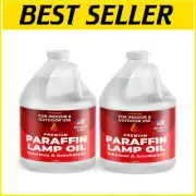 Premium Smokeless Paraffin Lamp Oil - 2 x 1 Gallon for Elegant Indoor Lighting